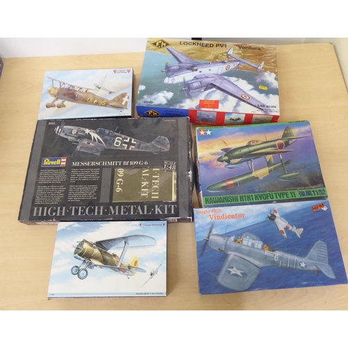 76 - 1/48 scale model kits: to include by Italeri, a Lockheed C-130 H Hercules; and a Supermarine Spitfir... 