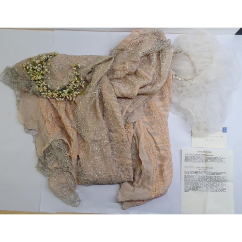 108 - Vintage garments and accessories: to include a mother-of-pearl handled fan  boxed