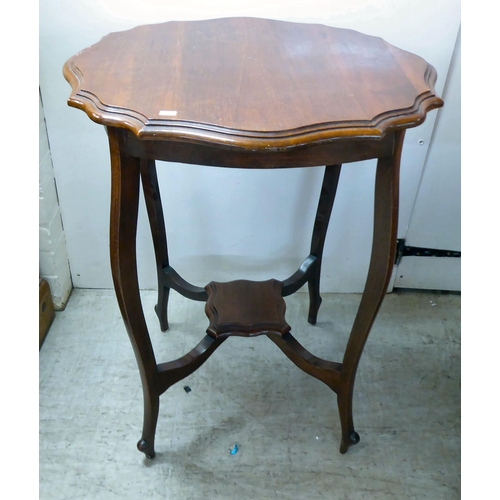 118 - Five items of mainly Edwardian period furniture: to include a string inlaid, mahogany three drawer d... 