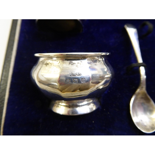 12 - Silver collectables: to include a Walker & Hall silver lidded clear glass powder jar  Birmingham... 