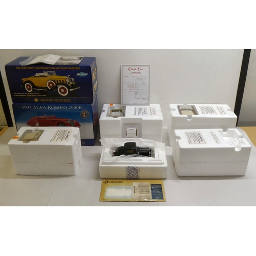 127 - Danbury Mint and other diecast model vehicles: to include a 1935 Chevrolet Standard Sports Roadster;... 