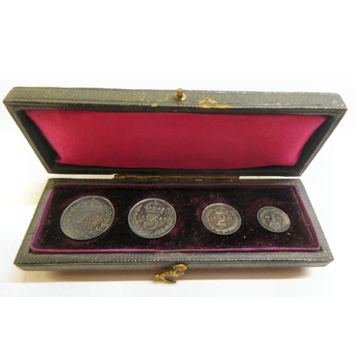 132 - A Victorian 1897 set of four Maundy money, in a presentation case