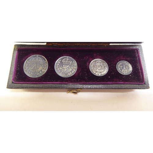 132 - A Victorian 1897 set of four Maundy money, in a presentation case