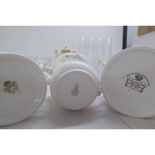 144 - Ceramics and glassware: to include Noritake china Egyptian pattern coffee cans and saucers