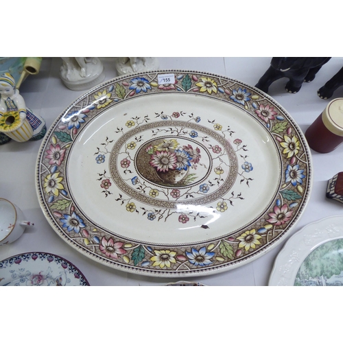 155 - 20thC ceramics: to include a late Victorian oval meat plate  21