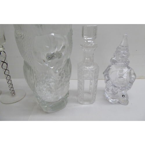 156 - Glassware, both decorative and functional: to include Edwardian sherries and pedestal wines