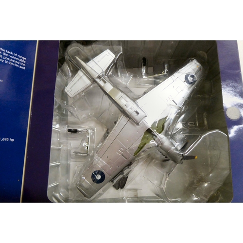 165 - 1/48 scale diecast models by Hobby Master from the Air Power Series, viz. a 'Hawker Fury'; a 'P51 Mu... 