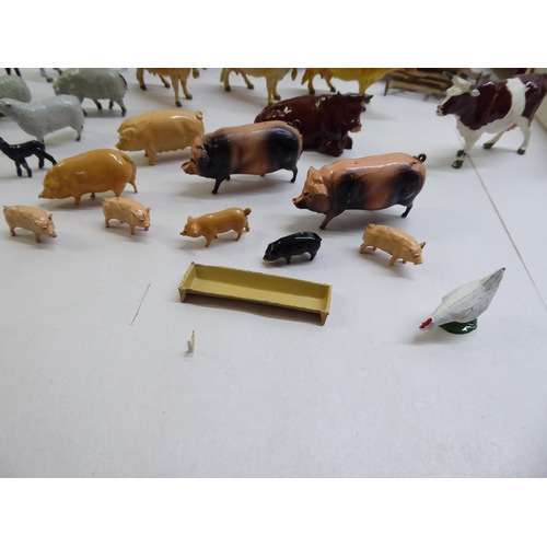 18 - Britains diecast lead farmyard models: to include various cows