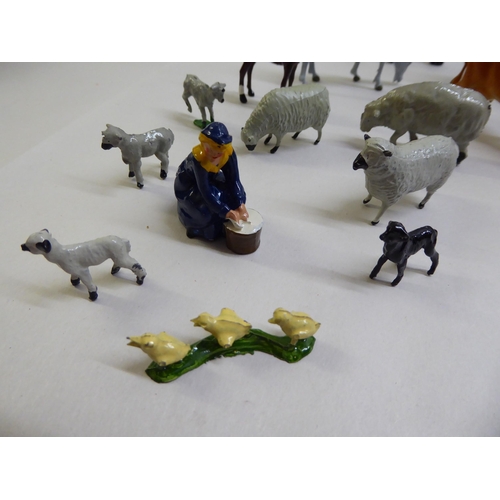 18 - Britains diecast lead farmyard models: to include various cows