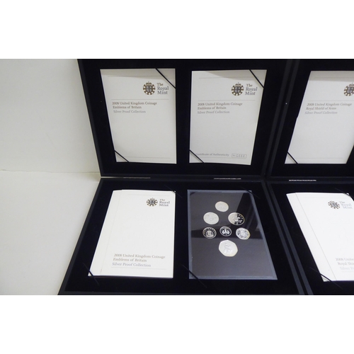 20 - Two 2008 Royal Mint silver proof coin sets