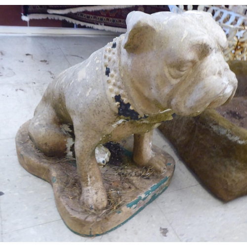 235 - Garden ornaments: to include a resin model, a bulldog  16