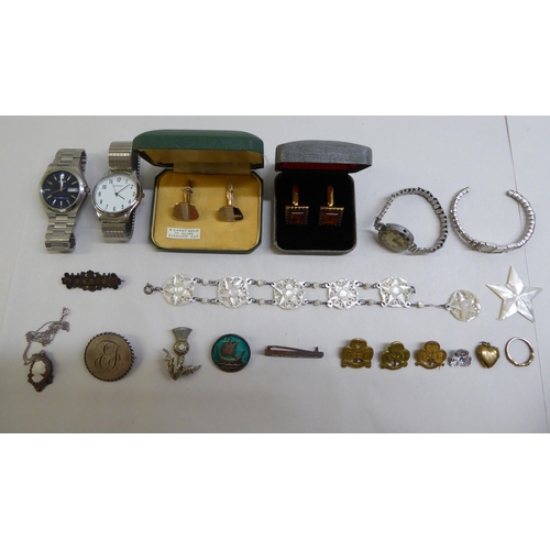 24 - Watches and items of personal ornament: to include a Georgian coin set brooch 