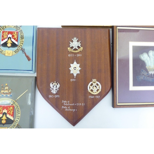 259 - Framed replica medals and awards: to include mid 20thC examples  largest 15