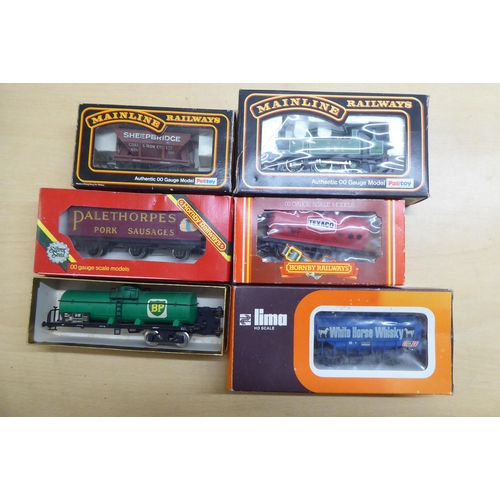 35 - 00 gauge model railway accessories, comprising eight locomotives and various wagons: to include a 4-... 