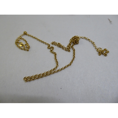 4 - Two 9ct gold fine link neck chains