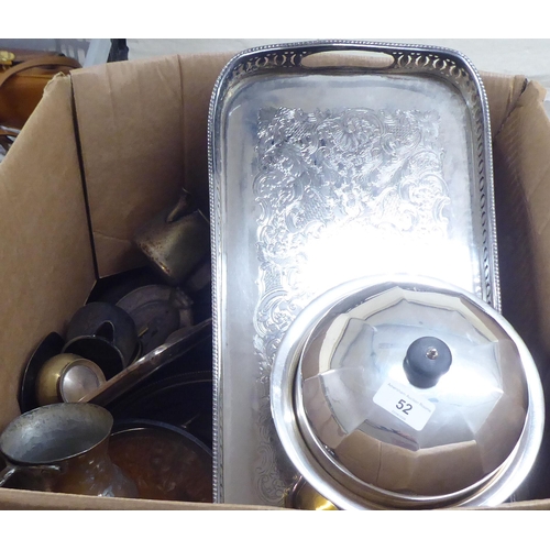 52 - Mainly silver plated and pewter tableware