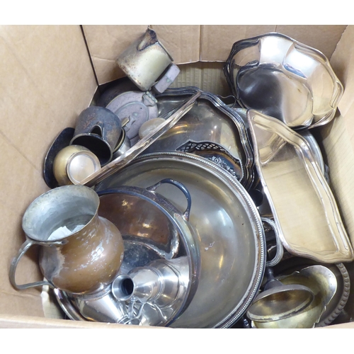 52 - Mainly silver plated and pewter tableware