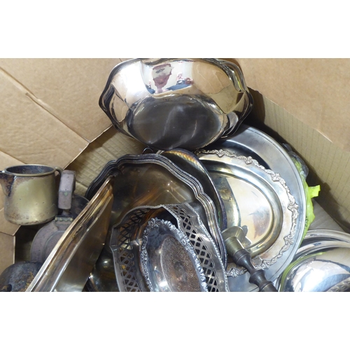 52 - Mainly silver plated and pewter tableware