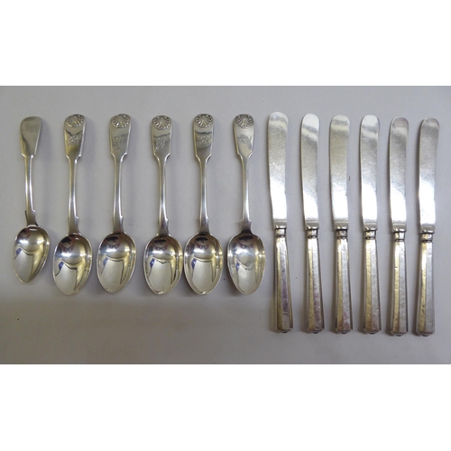 57 - Silver cutlery and teaspoons  mixed marks