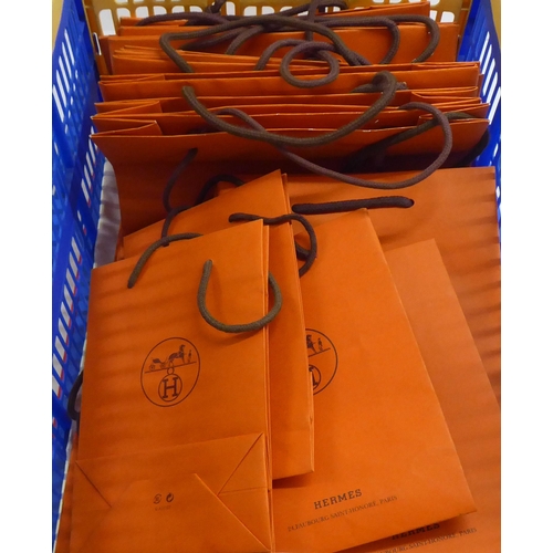 65 - Approx. thirty Hermes card retail bags  largest 16