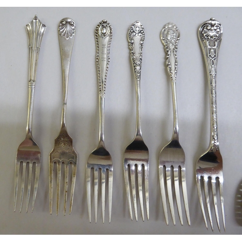 69 - Silver and white metal flatware  mixed marks