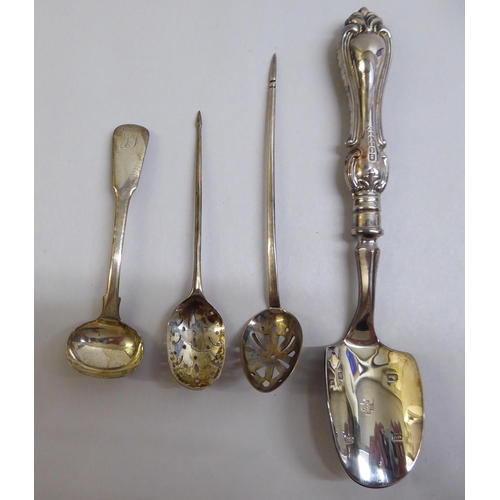 69 - Silver and white metal flatware  mixed marks