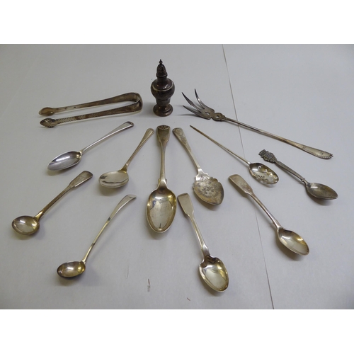 73 - Silver and white metal flatware  mixed marks