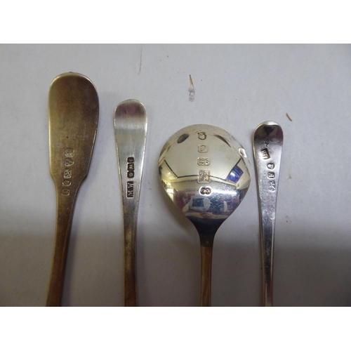 73 - Silver and white metal flatware  mixed marks