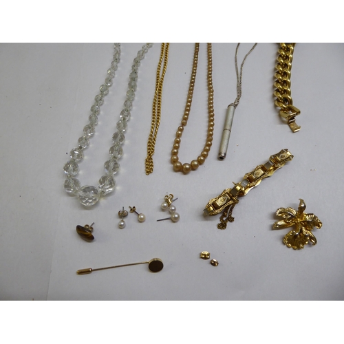 75 - Items and personal ornament and small collectables: to include cufflinks; and coloured bead necklace... 