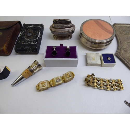 75 - Items and personal ornament and small collectables: to include cufflinks; and coloured bead necklace... 