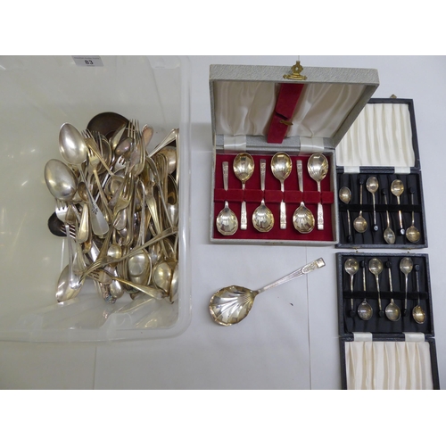 83 - Mainly various patterned EPNS cutlery and flatware 