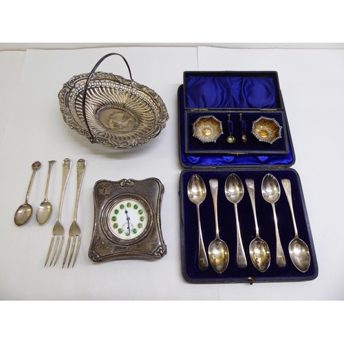 85 - Silver collectables: to include flatware  mixed marks 