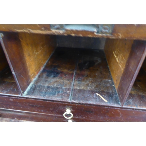 98 - An Edwardian string inlaid marquetry bureau, the fall flap over four graduated drawers, raised on br... 