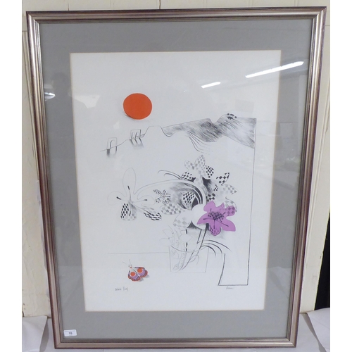 10 - After Mary Fedden - a sunset view from a window  Artist Proof  bears a pencil signature  29