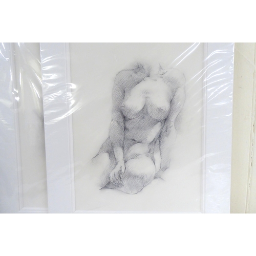 107 - After Philip Byrne - a series of five nudes  charcoal on paper  15