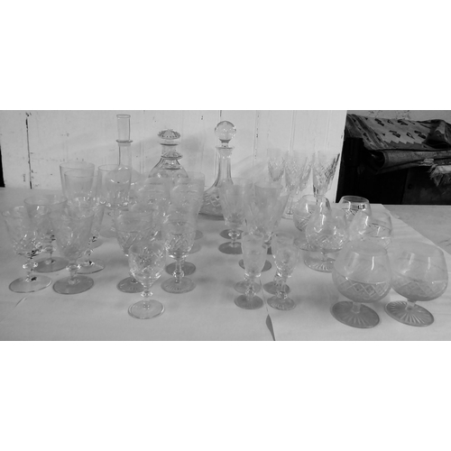 114 - Glassware: to include Tudor Crystal pedestal wines