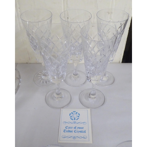 114 - Glassware: to include Tudor Crystal pedestal wines