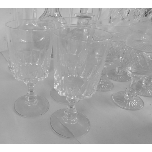 114 - Glassware: to include Tudor Crystal pedestal wines