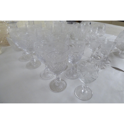 114 - Glassware: to include Tudor Crystal pedestal wines