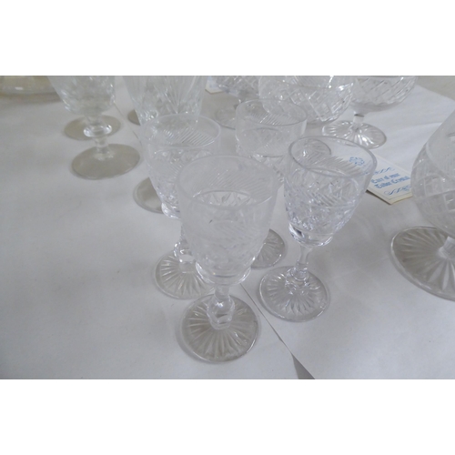 114 - Glassware: to include Tudor Crystal pedestal wines