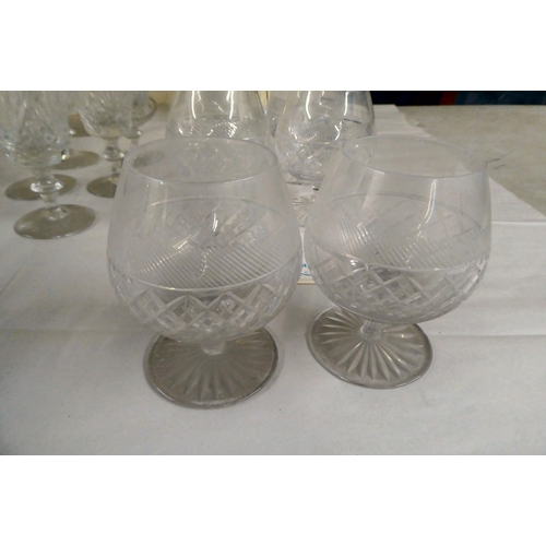 114 - Glassware: to include Tudor Crystal pedestal wines