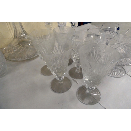 114 - Glassware: to include Tudor Crystal pedestal wines