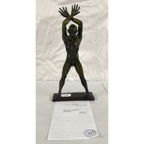 125 - Michael Dahan - a bronze male nude  Limited Edition 4/4  bears an impressed signature  13