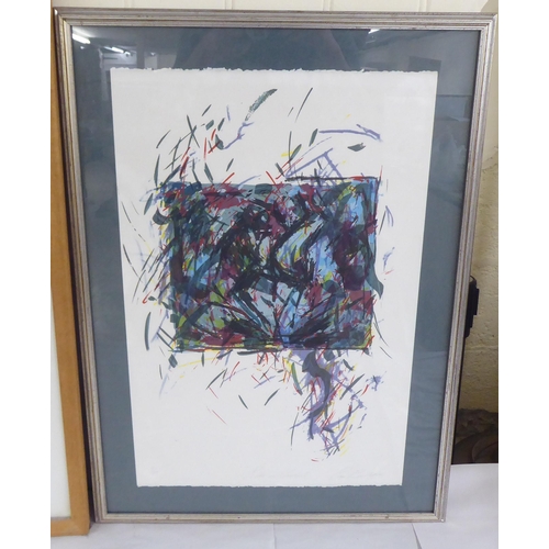 144 - Four dissimilar framed prints  three bearing pencil signatures  largest 16