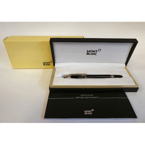 184 - A Mont Blanc black cased ballpoint pen  No.NDL 33966L  boxed with certificate and carton  WITHDRAWN