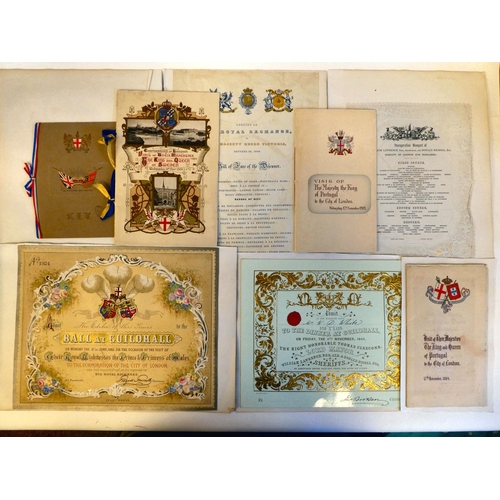 223 - Ephemera, mainly Victorian period and later: to include formal printed on laced paper invitations wi... 