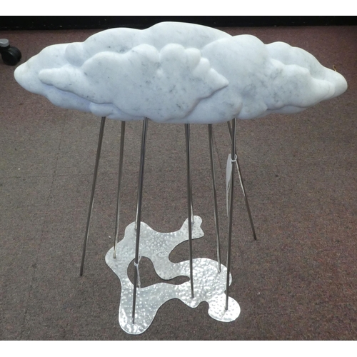 286 - Helen Hale - 'Cloud Rain' a marble and steel artwork  bears a Hawker Gallery purchase receipt f... 