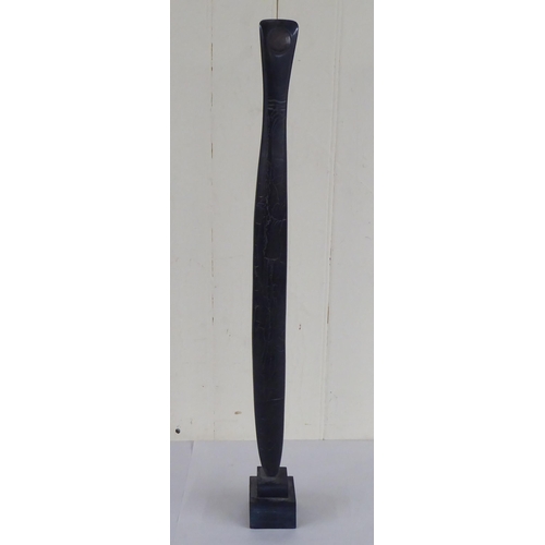 29 - Peter Hayes - a sculpture with deep crack effect  bears a signature & dated '90, on a plint... 