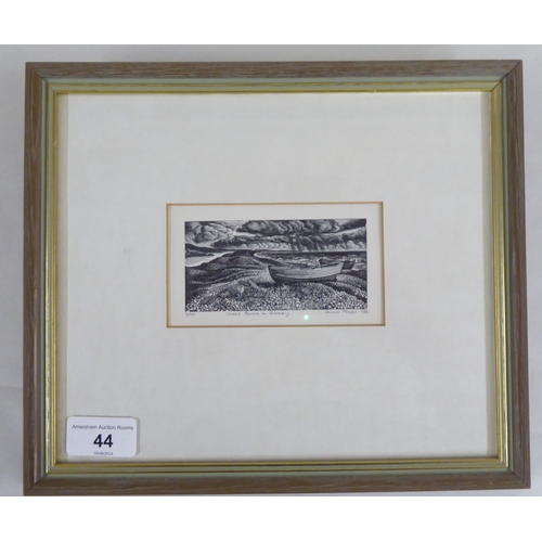 44 - After Howard Phipps - 'Chesil Beach in February'  Limited Edition 4/75 monochrome print  bears a pen... 