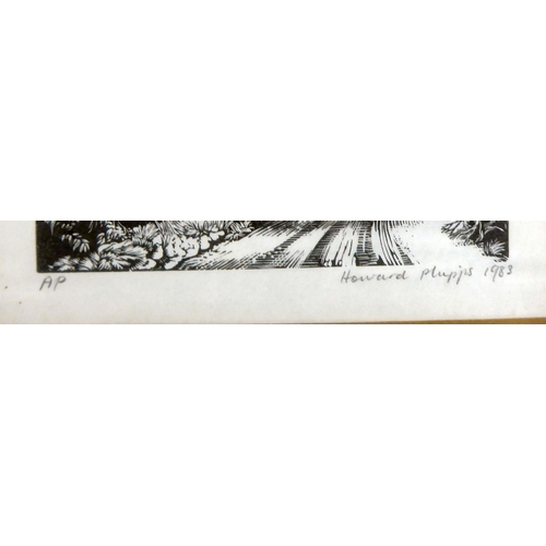 51 - After Howard Phipps - 'Trees on a Path'  Artist Proof  bears a pencil signature & dated 1983  2